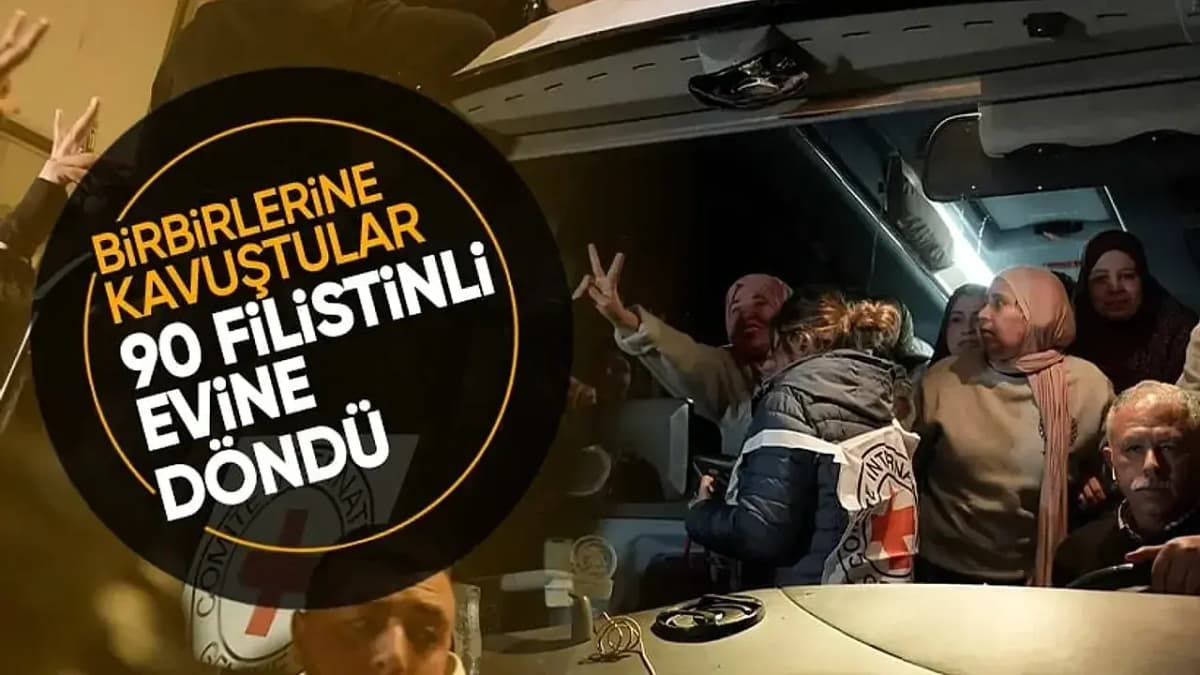 Gazze'de Ateşkes: İsrail 90 Filistinliyi Serbest Bıraktı