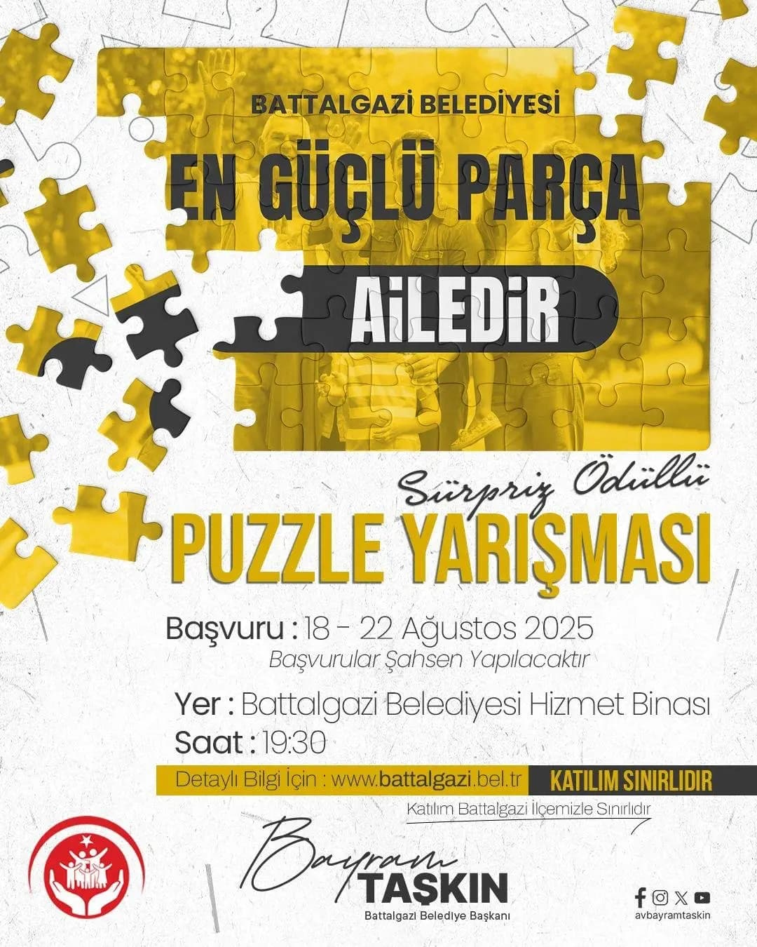 Battalgazi Belediyesi’nden Aile Bağını Güçlendirecek Puzzle Yarışması