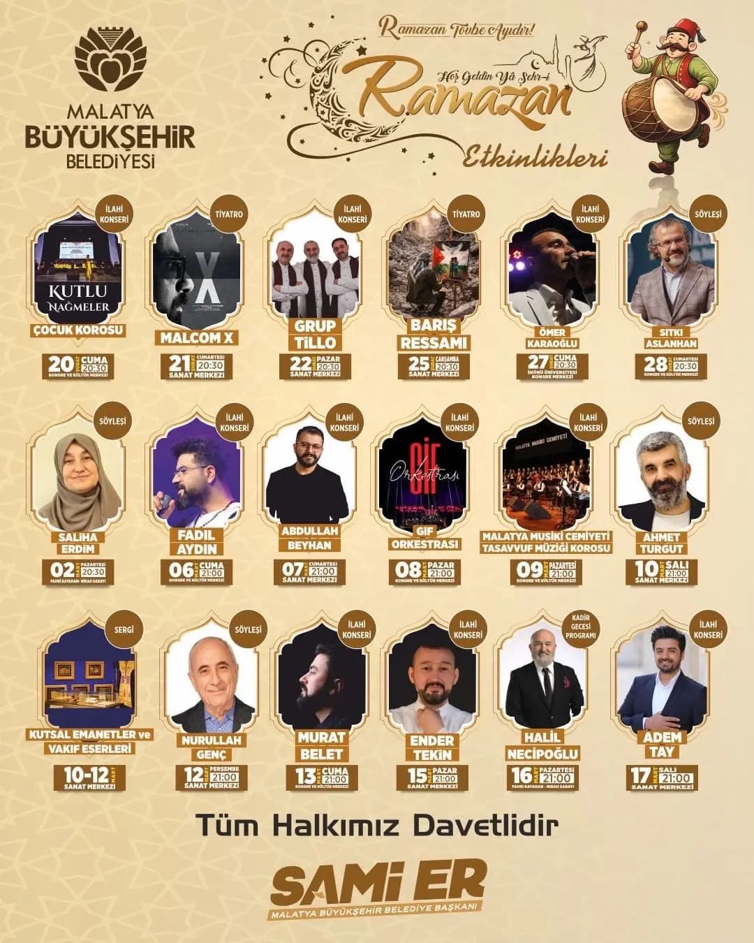 Malatya’da Ramazan Coşkusu Başlıyor Büyükşehir’den Etkinlik, Söyleşi ve İftar Programlarıyla Dolu Dolu Ramazan Takvimi